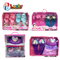 Lucky Toys Offre Spéciale jeu de rôle ensemble 3 4 5 6 ans fille chaussure habiller jouets chaussures en plastique avec lumière