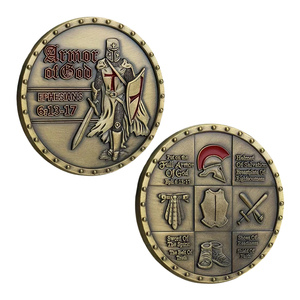 Moneda Conmemorativa Personalizada <span class=keywords><strong>de</strong></span> Caballero Medieval con Relieve <span class=keywords><strong>de</strong></span> Cruzado, Moneda <span class=keywords><strong>de</strong></span> Recuerdo <span class=keywords><strong>de</strong></span> Doble Cara, Fábrica Física Desde 2004 - Product Image 3