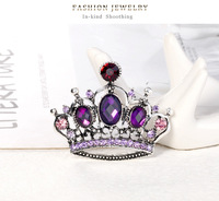 Diamante couronne Corsage broche broche fête de mariage Pageant diadème pour enfants cadeau de fiançailles pour la Saint-Valentin