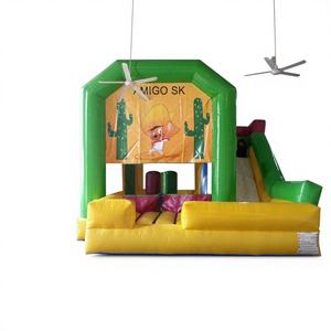 Château gonflable combiné pour enfants, jeu amusant avec matériau PVC, utilisation commerciale en extérieur - Product Image 1