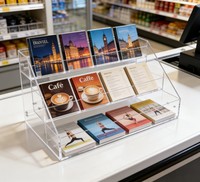Étagère de rangement multi-usages en acrylique transparent à 3 niveaux, bac de présentation en plexiglas pour aliments secs et bonbons