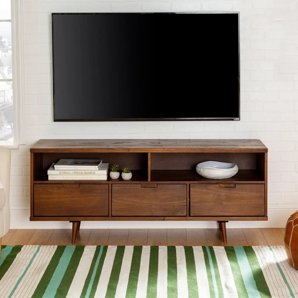 Design moderno 3 cassetto TV Cabinet ciliegio 58W TV Stand