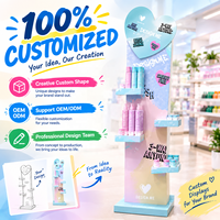 Support d'affichage en carton personnalisé pour la promotion en magasin, présentoir en carton ondulé pour cosmétiques