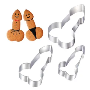 Stainless Steel Funny Shaped Biscuit Penis Cookie Cutter, Hen Party Bachelorette Party Bridal Shower Favors