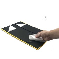 Boîtes cadeaux pliables classiques de luxe les plus vendues, avec revêtement UV, cadre photo, pelliculage mat et doublure en éponge
