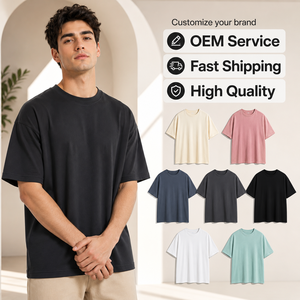 Camisetas Versátiles de Uso Diario para Hombre, al por Mayor, 300 GSM, Mezcla de Algodón y Poliéster, Talla Grande, Diseño Personalizado OEM ODM con Logotipo - Product Image 1