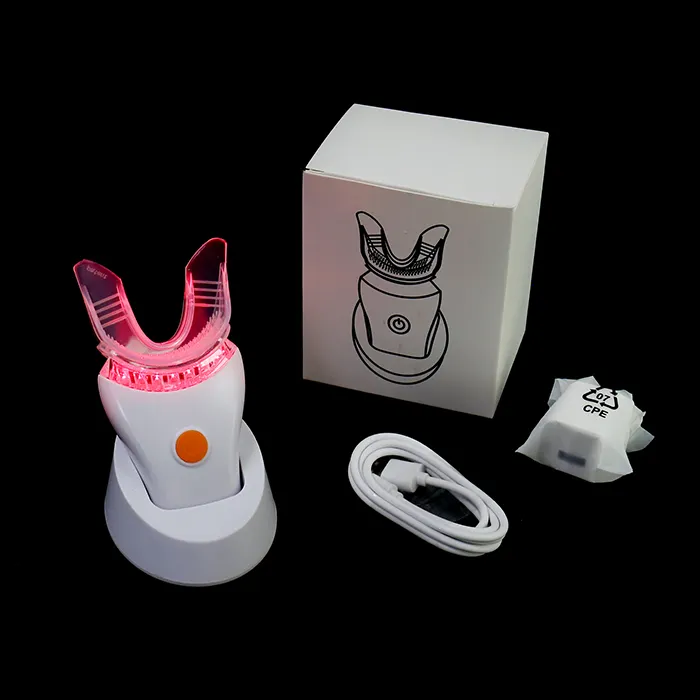 Dispositivo de masaje vibratorio con luz LED infrarroja de 850nm o luz LED roja de 620nm que ayuda a la ortodoncia a enderezar los dientes más rápido sin dolor
