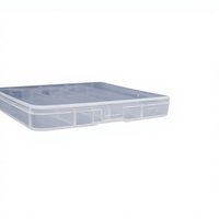 Boîte de rangement transparente carrée en PP, ABS, PET avec séparateurs ajustables pour hameçons, lignes, perles et accessoires de pêche