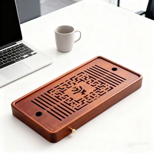 Home-use small tea <b>table</b> with drainage, Chinese tea tray, solid wood tray, water-retaining tea sea, exquisite small tea tray, - Product Image 1