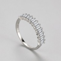 Ada Bijoux Tendance Femme 2026 Mode Cubique Zircon S925 En Argent Sterling Dames Bande Anneaux