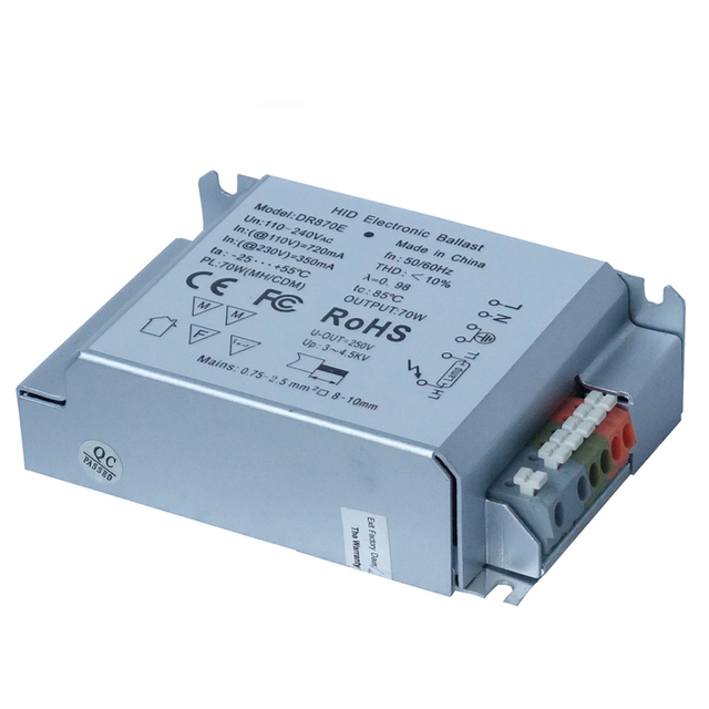 35W 50W 70W Electronic Ballast for Reptile HID Metal Halide UV Lamp Without Power Factor Compensation