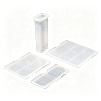 PP Microscope Slide Storage Box with Transparent Lid Metal Latch Moisture Resistant Lab Slide Holder