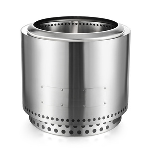 Poêle à bois sans fumée Solo Style 50 cm, portable, en acier inoxydable, pour la maison et l'extérieur - Product Image 1