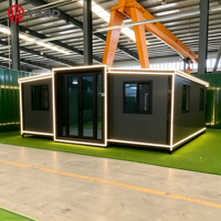 ABD Standartlarında Prefabrik Yangına Dayanıklı Su Geçirmez 20ft Genişletilebilir Konteyner Ev Taşınabilir Tatil Köyü Kampı Yaşanabilir Modüler Ev