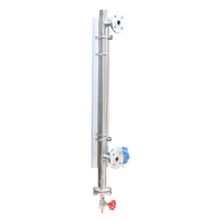 Jauge de niveau à clapet magnétique en acier inoxydable haute précision personnalisable pour la mesure du niveau d'eau dans les liquides conducteurs 0~10m