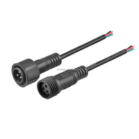 Conectores de cable a prueba de agua de PVC eléctrico M15 IP65 2/3 núcleos hembra/macho conector de cable eléctrico 6A cobre clasificado Nylon/PC