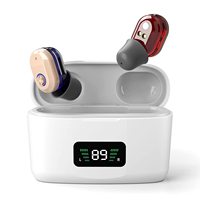 2 aides auditives rechargeables à réduction de bruit pour seniors, amplificateur sonore intra-auriculaire, paire d'écouteurs à double oreille, rehausseur de voix, écouteurs UV