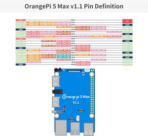 บอร์ดพัฒนา EU Aismartlink Orange Pi 5 แรม 16GB LPDDR5 ชิปประมวลผล Rockchip RK3588 รองรับการถอดรหัสวิดีโอ 8K ความถี่ 24GHz ช่อง M2 PCIe - Product Image 3