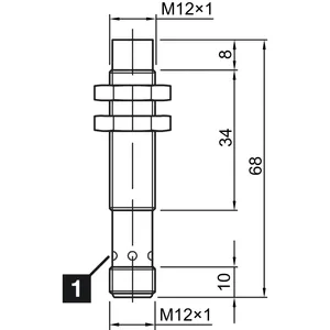 เซ็นเซอร์อินดักทีฟแบบป้องกันน้ำและฝุ่นมาตรฐาน IP67 รุ่น INE-M12/68T-N04PS-B4 ได้รับการรับรองมาตรฐาน CE - Product Image 2