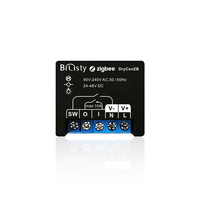 Bilihondim Zigbee Gateway Smart Switch Controller 1 Canal 200W Boîtier Numérique à Contact Sec Montage Mural Compatible Alexa Google Home 30M