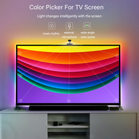 Tira de Luz LED RGB para Retroiluminación de TV WUPRO, 55-75 Pulgadas, Selector de Color de Cámara, Sincronización con Tuya, Control por Voz, USB, PC, WiFi, Múltiples Modos de Escena