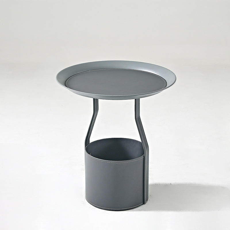 Grey saddle leather soft bag