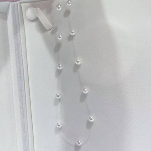 Illusion Floating Pearl Necklace, High Grade 6-7mm Aurora Freshwater Ak Style Pearl, Near Round Flawless Pearl <b>Choker</b> - Product Image 2