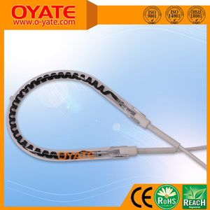 100mm 220V 900W en forma de pera pequeño calentador solar lámpara de calefacción tubo de fibra de carbono accesorios de anillo de estufa eléctrica infrarroja - Product Image 6