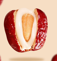 CHUNMOON Susu Rasa Buah Jujube Isi Kacang Mete, Camilan Sehat Semi-Lunak Manis 2.5kg untuk Pembeli