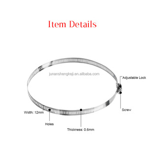Có thể điều chỉnh chiều dài ống thép không gỉ Kẹp 1-400 mét đường kính Worm Gear CCTV <span class=keywords><strong>Camera</strong></span> núi Bracket cho ống Rod cho Loại màn hình - Product Image 2