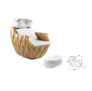 Paquete de Muebles de Peluquería Modernos de Lujo en Dorado y Blanco <span class=keywords><strong>2021</strong></span>, Juego de Muebles de Peluquería Personalizados, Equipo de Salón de Belleza HUIYI ZY-2022F - Product Image 4