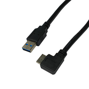 Cable de datos USB 3,0 A macho a micro USB en forma de U, cable de cobre negro, carga rápida para teléfono móvil, disco duro externo - Product Image 1