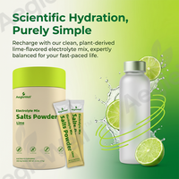Aeglewell – Sachets de poudre de sels électrolytiques en stock |   Saveur de citron vert, dissolution instantanée pour une hydratation et une vitalité optimales