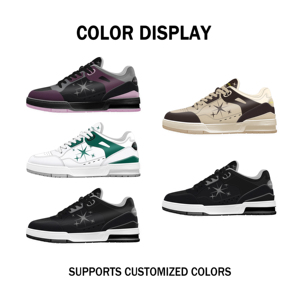 Nuove Scarpe di Lusso <span class=keywords><strong>Arman</strong></span> 2024, Scarpe Casual in Pelle e Gomma Bianche e Nere da Uomo, Sneaker di Design Amiry - Product Image 2