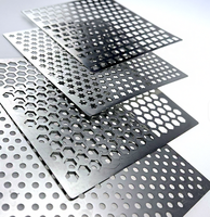 Tôles métalliques perforées à mailles ou à trous hexagonaux/en forme de fleur de prunier/carrés/ronds, en acier argenté, avec filtres offerts, certifiées ISO - Ventes Flash