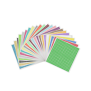 Etiqueta de codificación de colores, pegatinas redondas grabables coloridas, etiquetas de puntos adhesivos circulares - Product Image 4