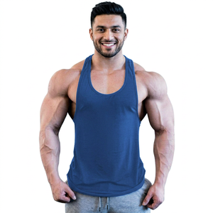 เสื้อกล้ามผู้ชายแห้งเร็วสำหรับใส่เล่นฟิตเนสยิมฟิตเนสโลโก้ตามสั่ง - Product Image 1
