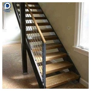 Escalera Flotante Moderna de Madera Prima, Escalera en Voladizo con Peldaños Abiertos - Product Image 5