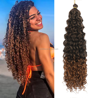 Extensions de cheveux synthétiques bouclés et ondulés en vrac, cheveux à crocheter Ocean Wave, doux et rebondissants, 10, 14, 18 pouces, cheveux à tresser GoGo Curl