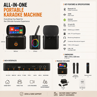 Système de karaoké intelligent tout-en-un avec écran tactile IPS de 12 pouces, Bluetooth sans fil, haut-parleur de karaoké pour fêtes à domicile