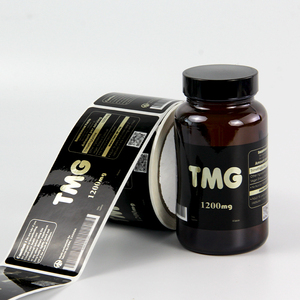 Custom Printed Medicine Bottle <strong>Label</strong> Eco-friendly Waterproof Health <strong>Care</strong> Products Bottle Packaging Sticker Shine Silver <strong>Label</strong> - Product Image 2