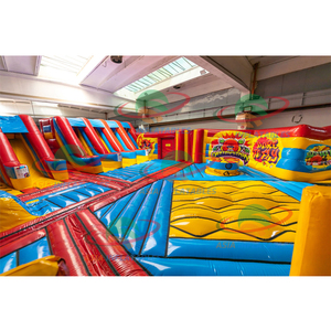 大人のためのインフレータブル遊園地障害物コース、大人のためのテーマパークの巨大なインフレータブル遊び場スライド - Product Image 1