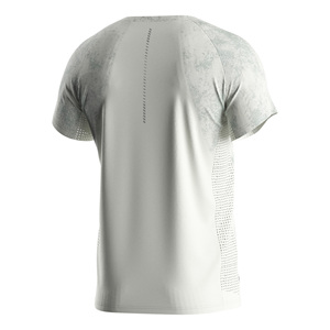 เสื้อวิ่งผู้ชายออกแบบตามหลักสรีรศาสตร์ พิมพ์ลายแบบซับลิเมชั่น ระบายเหงื่อได้ดี สะท้อนแสงสำหรับวิ่งกลางคืน - Product Image 2