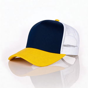 5-Panel 100% Polyester Foam Trucker Hat Sporty Graphic Embroidered Sublimation Cap Featuring <b>Leaf</b> Leopard - Product Image 4