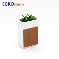 EGROspace Meuble de bureau moderne et populaire en panneaux de bois, avec compartiments pour plantes et documents, et armoire de rangement pour dossiers