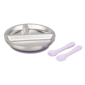 Ensemble de plaques et bols d'alimentation à double paroi en acier inoxydable - Product Image 2