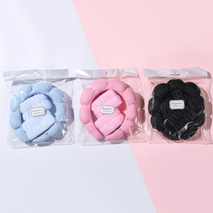 Bong bóng sưng húp Xoắn Terry vải chăm sóc da ban nhạc đầu sưng húp mũ nón tóc Hoop Sponge Spa trang điểm Headband & dây đeo cổ tay Bộ dụng cụ - Product Image 2
