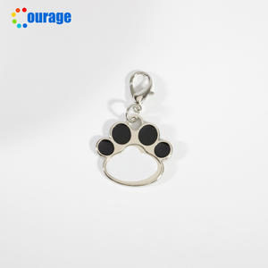 Etiqueta de identificación con <span class=keywords><strong>huella</strong></span> de gato para mascotas, etiquetas personalizadas con nombre, en blanco, gran oferta - Product Image 4