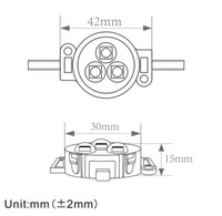 Module LED intelligent étanche SHIJI 30 mm RGBW, lumière ponctuelle à pixels, IP67, éclairage de piste extérieur permanent pour Noël