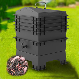 Worm <strong>Bin</strong> for Recycling <strong>Food</strong> Waste at Home Vermi <strong>Composting</strong> Stackable <strong>Composting</strong> <strong>Bin</strong> - Product Image 6